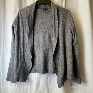 Banana Republic Women Gray Long Sleeve Italian Cashmere Wool Blend Cardigan Sz L